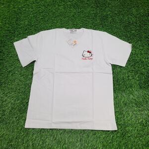 Sanrio Hello-Kitty Shirt Womens Large 21x26 Chenille-Embroidered